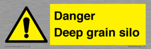 Danger Deep grain silo